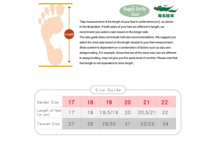 Taiwan B&M 母子鳄鱼 Kids perfect slip-on sandals BD 6090