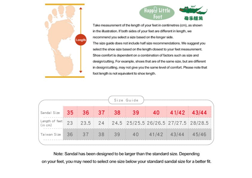 Taiwan B&M 母子鳄鱼 Two-colour tone health sandals BCU 188