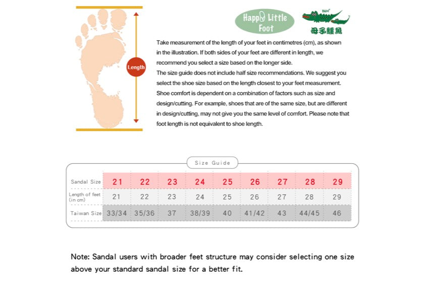 Taiwan B&M 母子鳄鱼 Two-colour tone sandals for casual wear BCU 5829 (Highly recommended product)