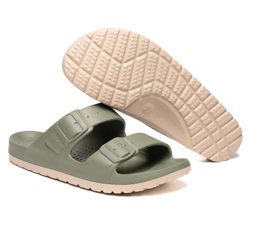 Taiwan B&M 母子鳄鱼 Two-colour tone sandals for casual wear BCU 5829 (Highly recommended product)