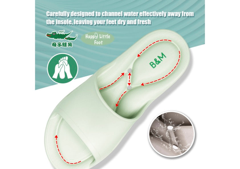 Taiwan B&M 母子鳄鱼 Light weight slip-on massage sandals BGP 5660