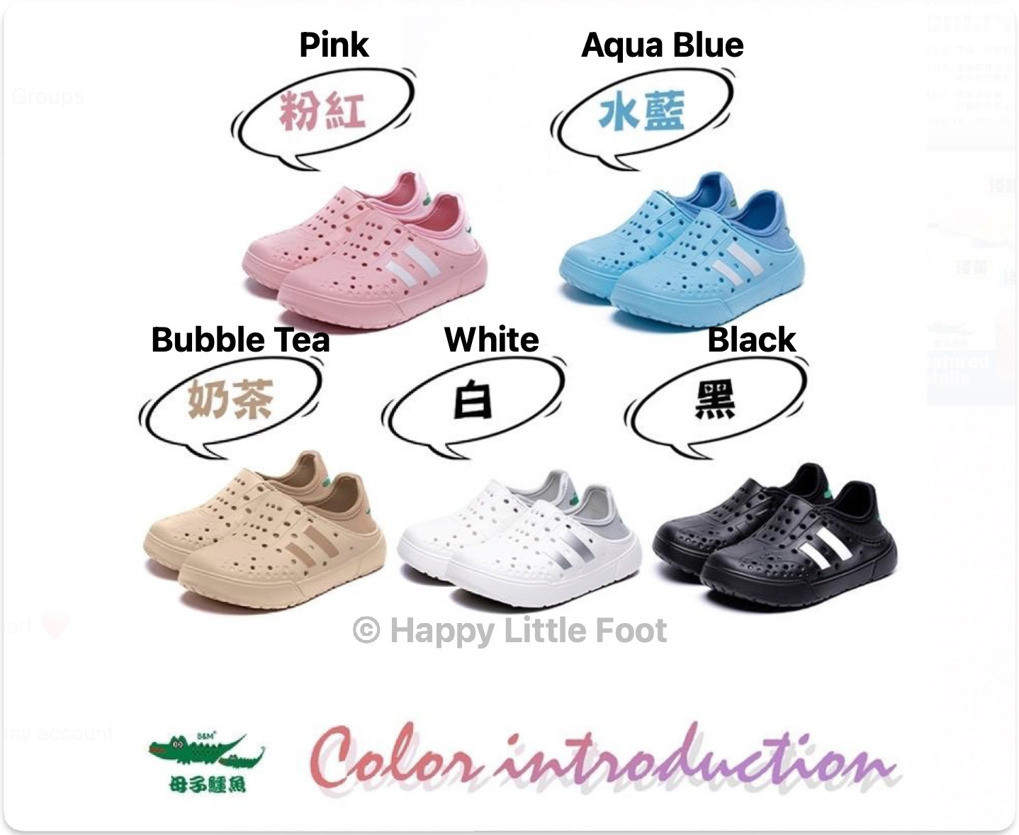 Taiwan B&M 母子鳄鱼 Kids outdoor water play shoes BD 6052 (Highly recommended product)