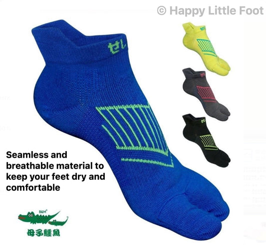 Taiwan B&M 母子鳄鱼 Breathable fabric socks suitable for running Y sandals BFJ 106