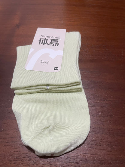 Ladies pastel colour breathable soft cotton socks